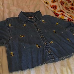 Looney Tunes Tweety Bird denim long sleeve